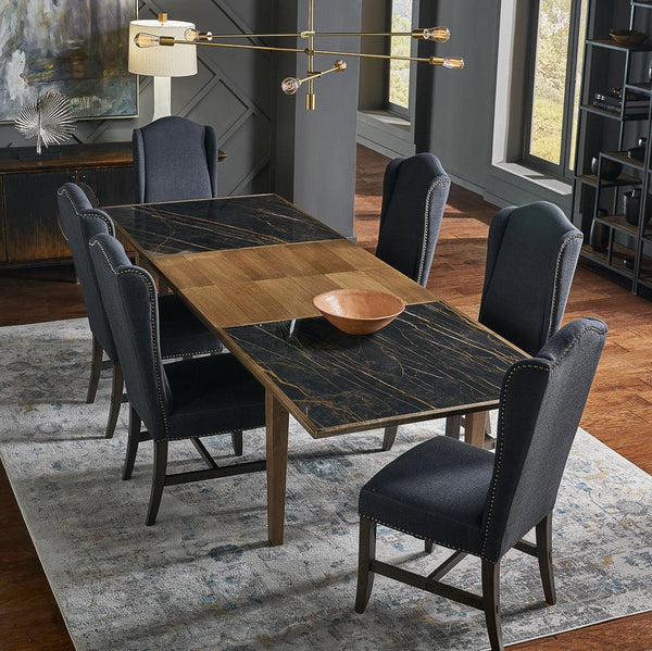Butterfly Brown Extendable Dining Table Seats 10 People-Dining Tables-Sarreid-LOOMLAN