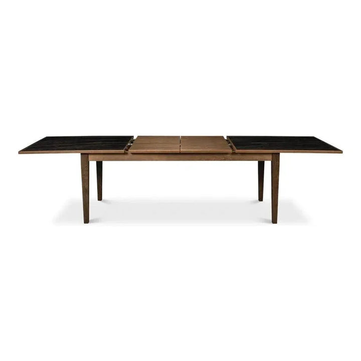 Butterfly Brown Extendable Dining Table Seats 10 People-Dining Tables-Sarreid-LOOMLAN