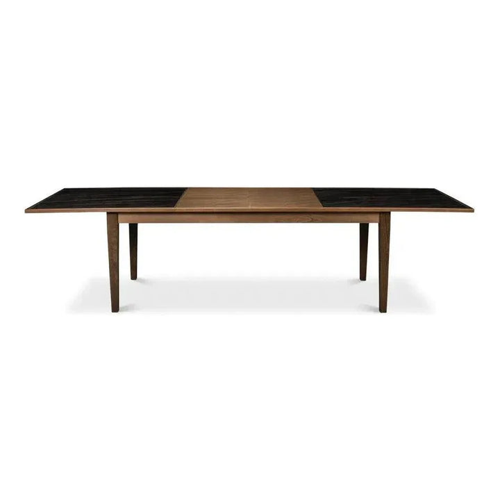 Butterfly Brown Extendable Dining Table Seats 10 People-Dining Tables-Sarreid-LOOMLAN