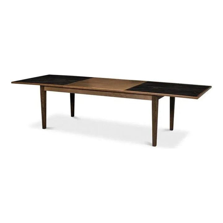 Butterfly Brown Extendable Dining Table Seats 10 People-Dining Tables-Sarreid-LOOMLAN