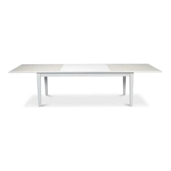 Butterfly White Extendable Dining Table Seats 10 People-Dining Tables-Sarreid-LOOMLAN