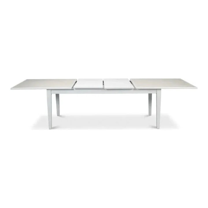 Butterfly White Extendable Dining Table Seats 10 People-Dining Tables-Sarreid-LOOMLAN