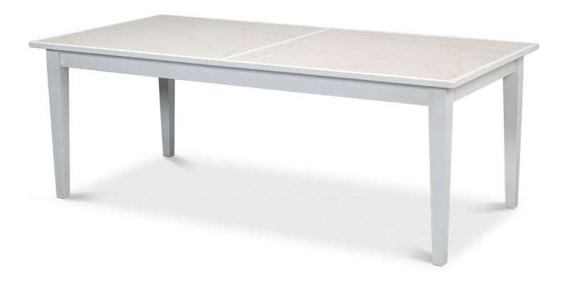 Butterfly White Extendable Dining Table Seats 10 People-Dining Tables-Sarreid-LOOMLAN
