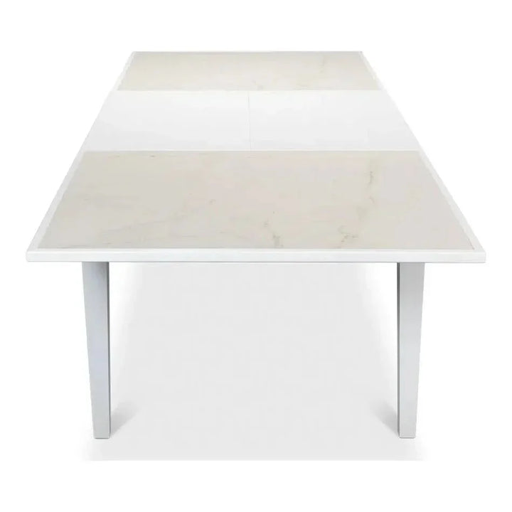 Butterfly White Extendable Dining Table Seats 10 People-Dining Tables-Sarreid-LOOMLAN