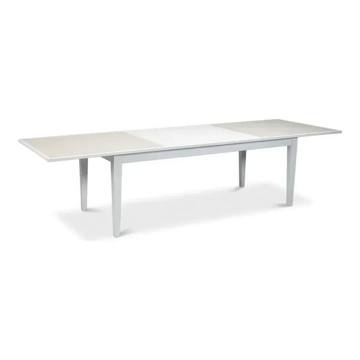 Butterfly White Extendable Dining Table Seats 10 People-Dining Tables-Sarreid-LOOMLAN