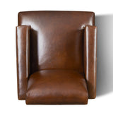 Button Tufted Leather Club Chair Duke-Club Chairs-One For Victory-LOOMLAN