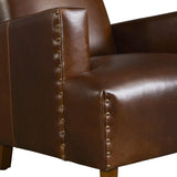 Button Tufted Leather Club Chair Duke-Club Chairs-One For Victory-LOOMLAN