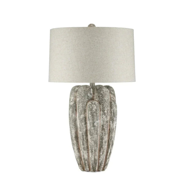 Buttress Rustic Gray Design Table Lamp - LOOMLAN - Currey & Co - Table Lamps