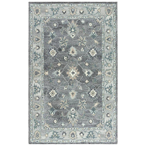Butu Floral Medallion Gray Area Rugs For Living Room - LOOMLAN - LOOMLAN - Area Rugs