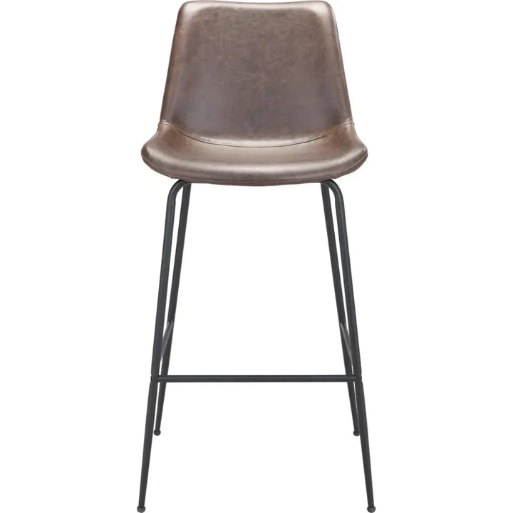 Byron Bar Chair Brown - LOOMLAN - Zuo Modern - Bar Stools