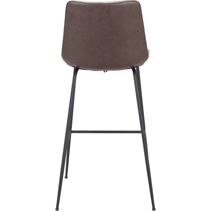 Byron Bar Chair Brown - LOOMLAN - Zuo Modern - Bar Stools
