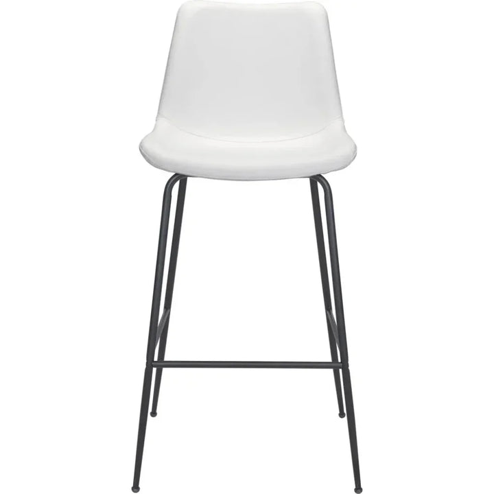 Byron Bar Chair White - LOOMLAN - Zuo Modern - Bar Stools
