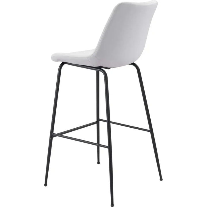 Byron Bar Chair White - LOOMLAN - Zuo Modern - Bar Stools