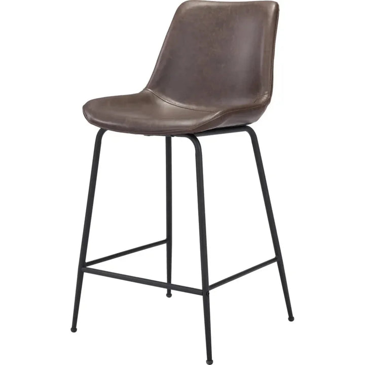 Byron Counter Chair Brown - LOOMLAN - Zuo Modern - Counter Stools