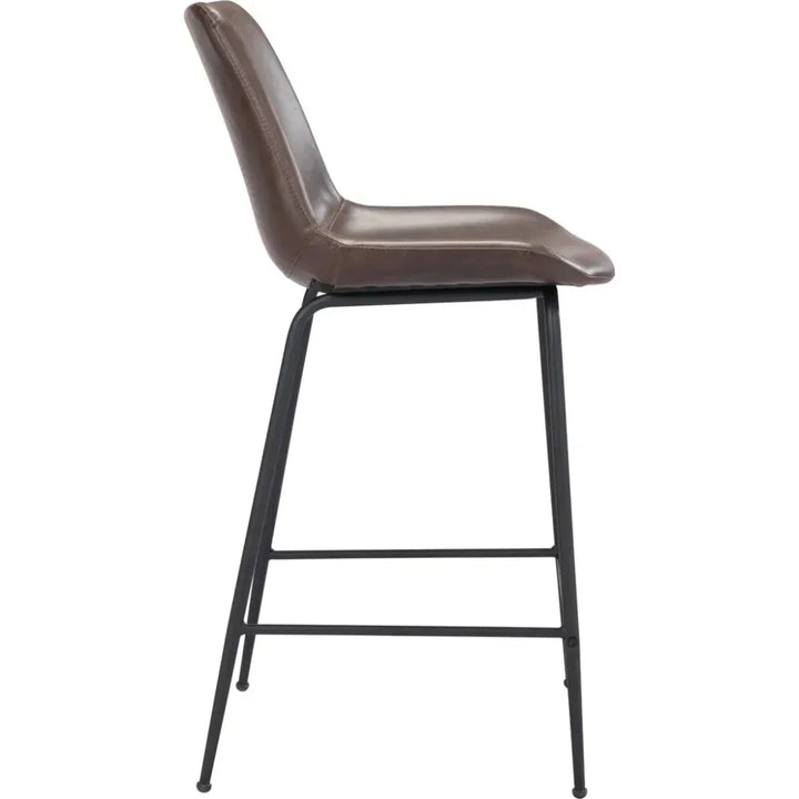 Byron Counter Chair Brown - LOOMLAN - Zuo Modern - Counter Stools