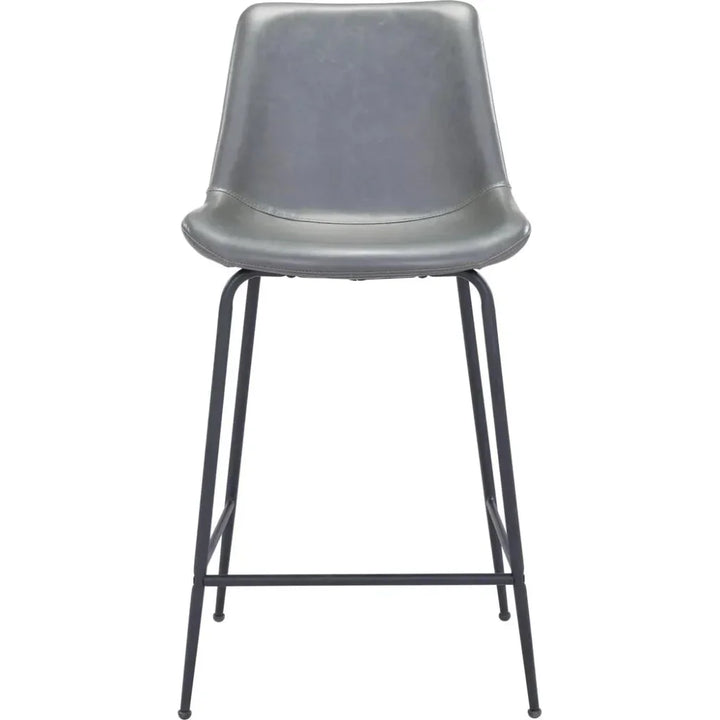 Byron Counter Chair Gray - LOOMLAN - Zuo Modern - Counter Stools
