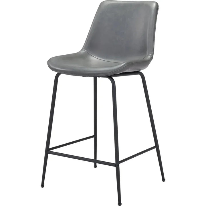 Byron Counter Chair Gray - LOOMLAN - Zuo Modern - Counter Stools