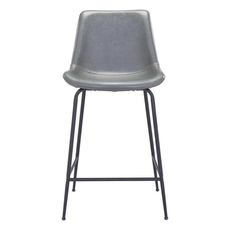 Byron Counter Chair Gray Counter Stools LOOMLAN By Zuo Modern