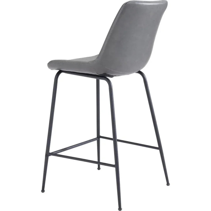 Byron Counter Chair Gray - LOOMLAN - Zuo Modern - Counter Stools