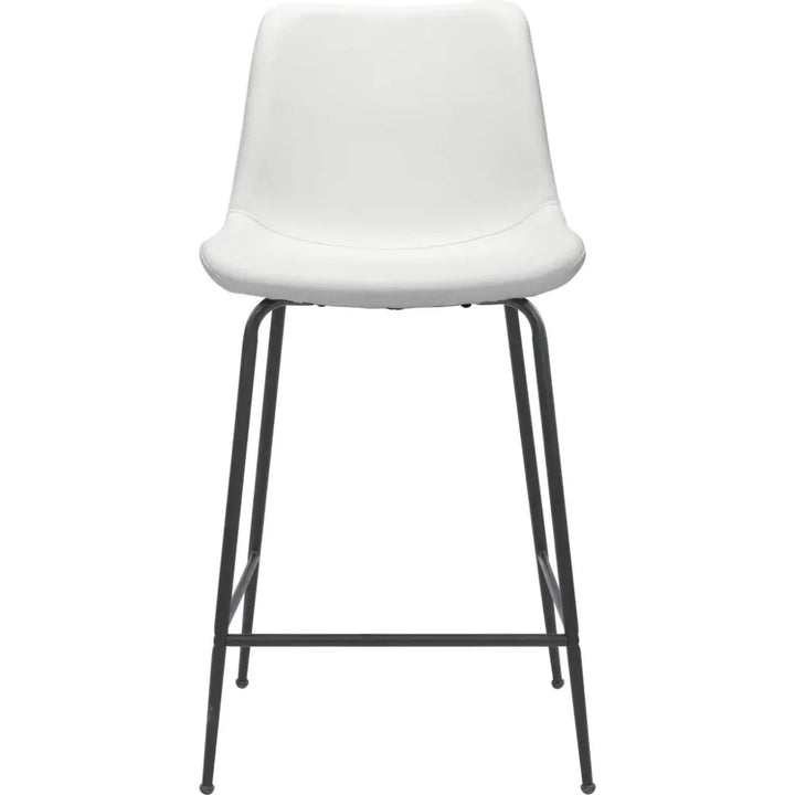 Byron Counter Chair White - LOOMLAN - Zuo Modern - Counter Stools