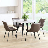 Byron Dining Chair (Set of 2) Brown Dining Chairs LOOMLAN By Zuo Modern