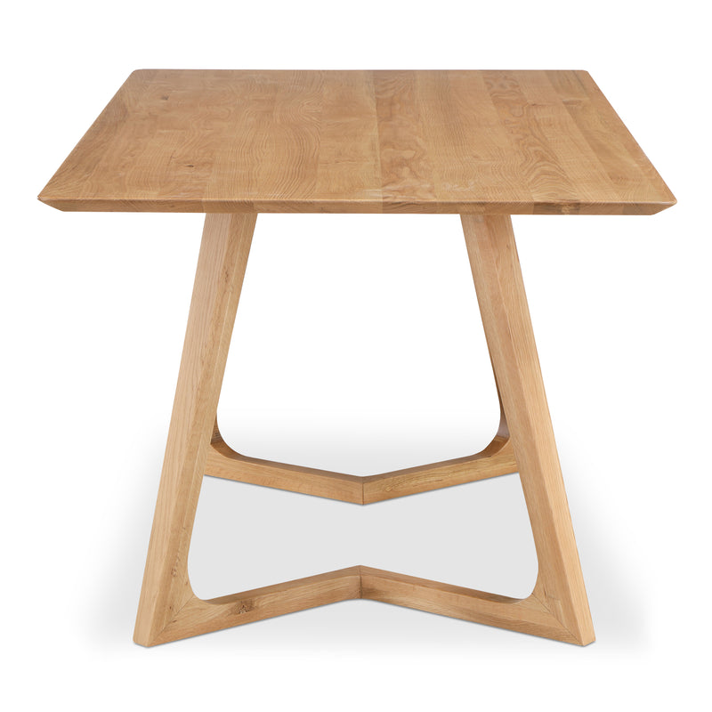 Godenza Natural Solid Oak Rectangular Dining Table