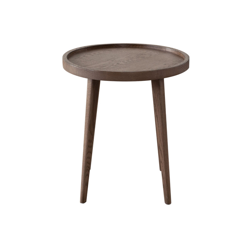 Clover Oak Finish Round End Table