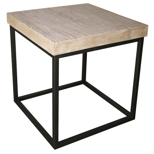 Marin Wooden Square Side Table