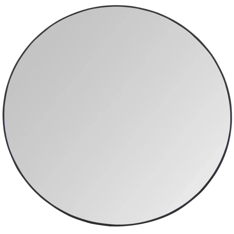 Argie Steel Framed Large Round Wall Mirror