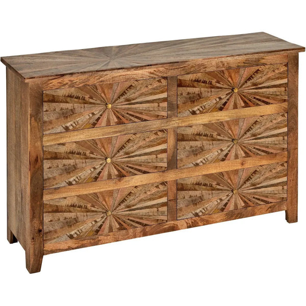 Cabot Mango Wood Brown Dresser