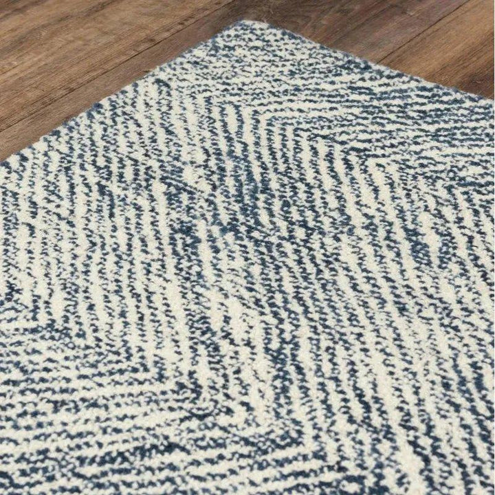 Cacy Chevron Navy Area Rugs For Living Room - LOOMLAN - LOOMLAN - Area Rugs