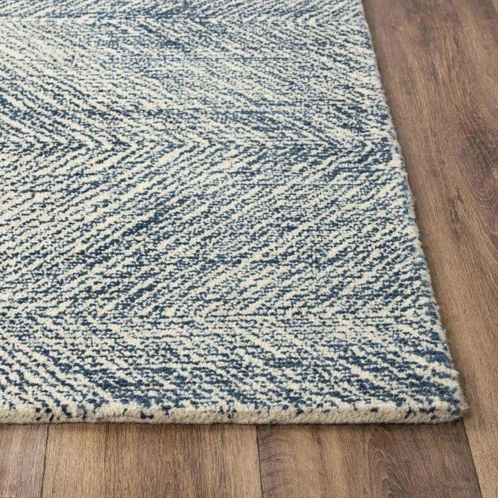 Cacy Chevron Navy Area Rugs For Living Room - LOOMLAN - LOOMLAN - Area Rugs