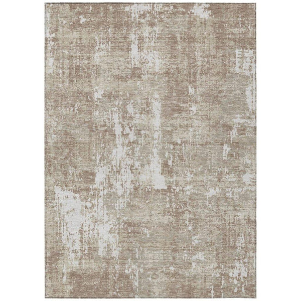 Caelan Taupe Washable Indoor-Outdoor Rug-Outdoor Rugs-LOOMLAN Rugs-2'6" x 3'10"-LOOMLAN