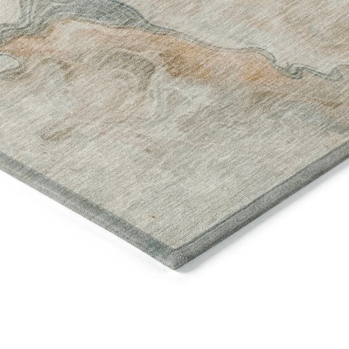 Caelanor Teal Washable Indoor - Outdoor Rug - LOOMLAN - LOOMLAN Rugs - Outdoor Rugs