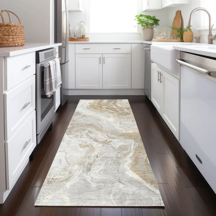 Caelaris Ivory Washable Indoor - Outdoor Rug - LOOMLAN - LOOMLAN Rugs - Outdoor Rugs