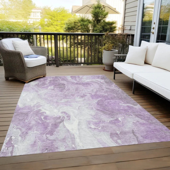 Caelor Purple Washable Indoor - Outdoor Rug - LOOMLAN - LOOMLAN Rugs - Outdoor Rugs