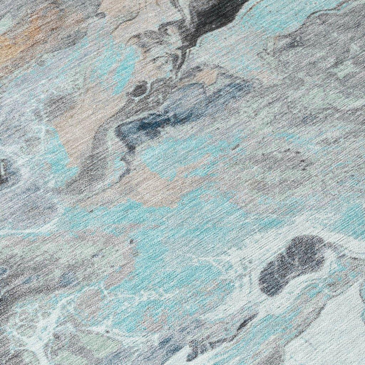 Caelora Teal Washable Indoor - Outdoor Rug - LOOMLAN - LOOMLAN Rugs - Outdoor Rugs