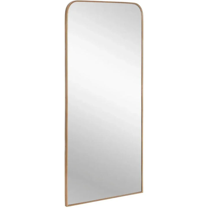 Calabasas Iron Framed Floor Mirror-Floor Mirrors-SUNPAN-Brass-LOOMLAN