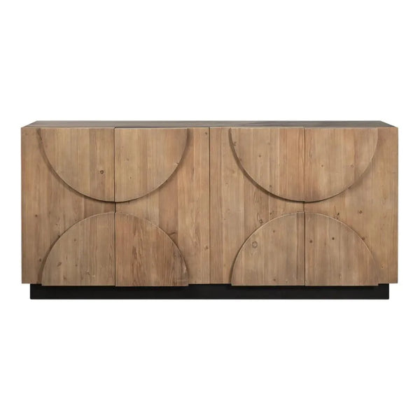 Calder Black Style Large Storage Sideboard-Sideboards-Sarreid-LOOMLAN