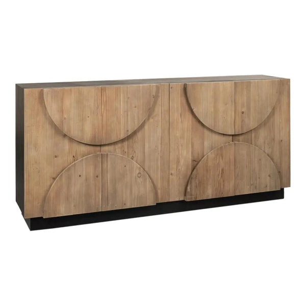 Calder Black Style Large Storage Sideboard-Sideboards-Sarreid-LOOMLAN