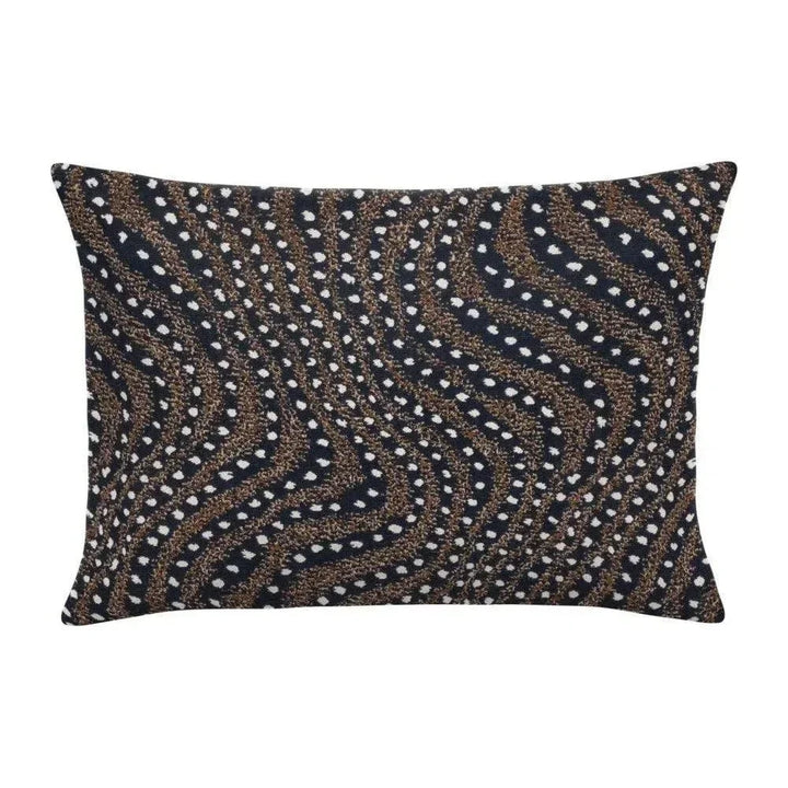 Calder Indigo Handmade Outdoor Pillow-Outdoor Pillows-Earnest Collection-20"x13" Lumbar-LOOMLAN