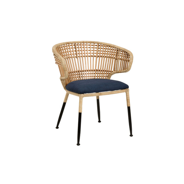 Calder Natural Rattan Frame Modern Chair-Dining Chairs-Wildwood-LOOMLAN