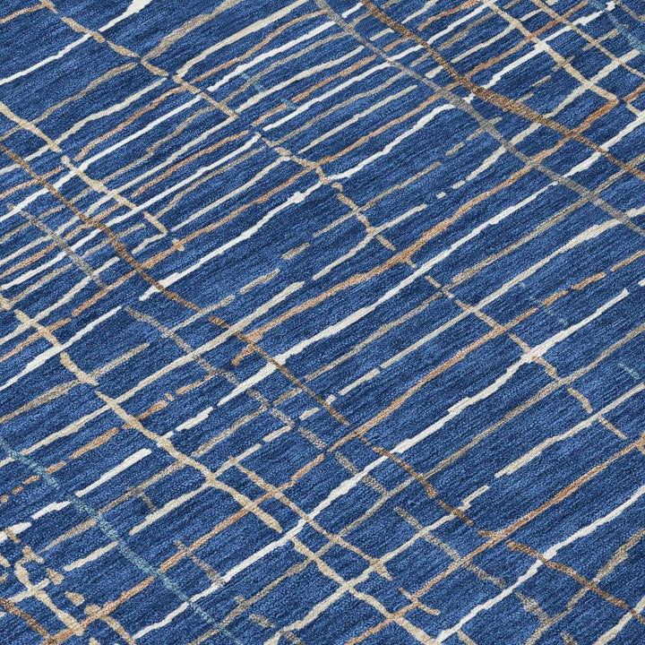 Calista Blue Washable Indoor-Outdoor Rug-Outdoor Rugs-LOOMLAN Rugs-LOOMLAN