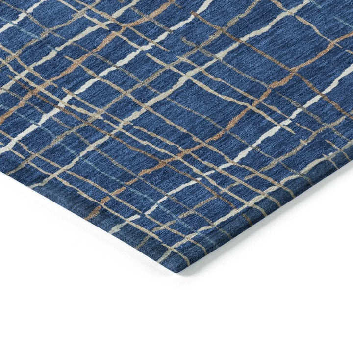 Calista Blue Washable Indoor-Outdoor Rug-Outdoor Rugs-LOOMLAN Rugs-LOOMLAN