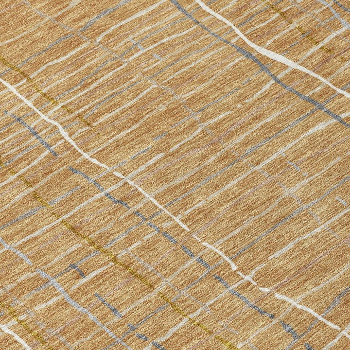 Calista Gold Washable Indoor-Outdoor Rug-Outdoor Rugs-LOOMLAN Rugs-LOOMLAN