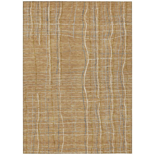 Calista Gold Washable Indoor-Outdoor Rug-Outdoor Rugs-LOOMLAN Rugs-2'6" x 3'10"-LOOMLAN