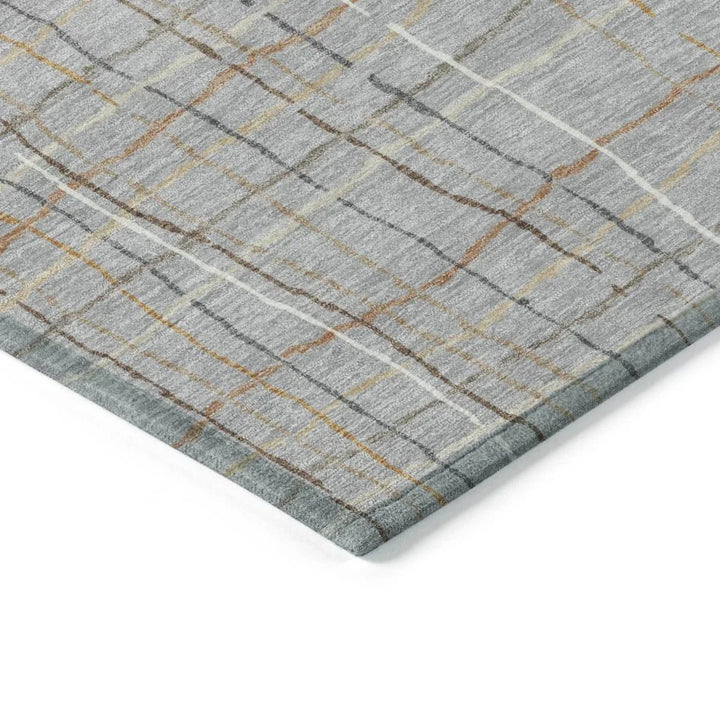 Calista Gray Washable Indoor-Outdoor Rug-Outdoor Rugs-LOOMLAN Rugs-LOOMLAN
