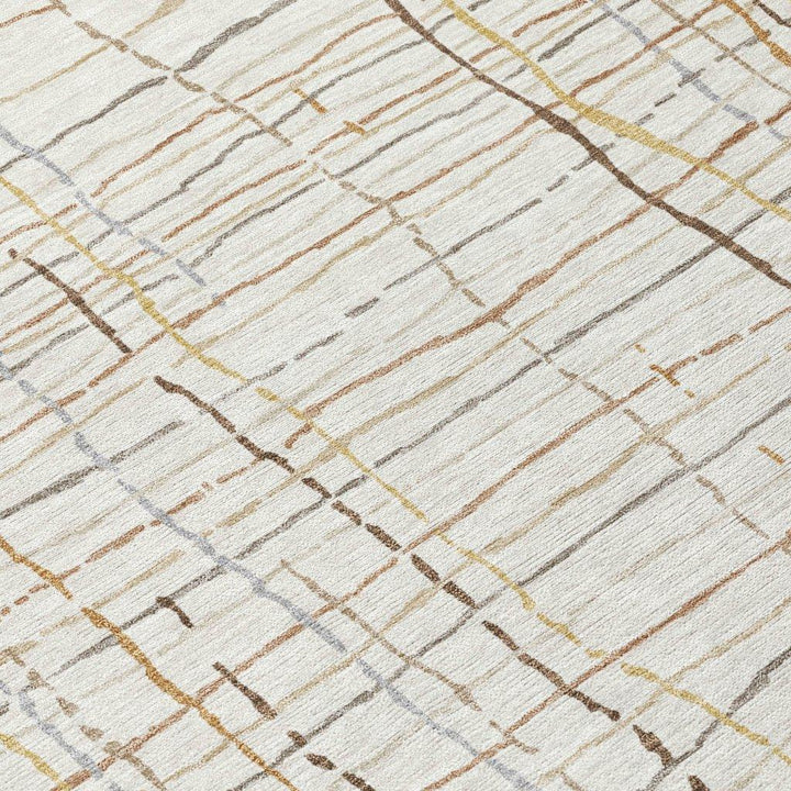 Calista Ivory Washable Indoor-Outdoor Rug-Outdoor Rugs-LOOMLAN Rugs-LOOMLAN
