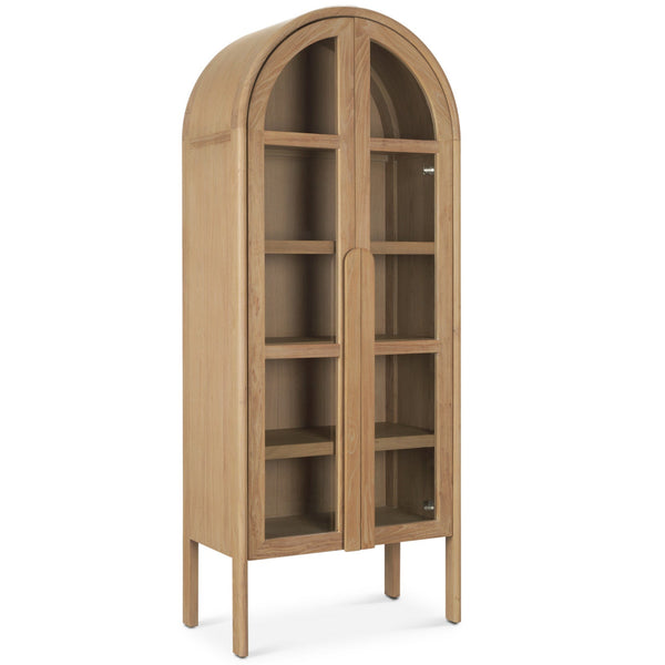 Callum Wooden Brown Arched Bookcase