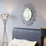 Calmar Round Mirror Aluminum Wall Mirrors LOOMLAN By Zuo Modern